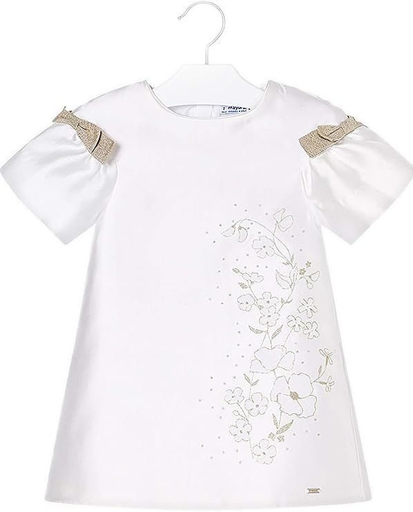 Vestido Estampado de Flores para niña Sku 3908  Color Blanco