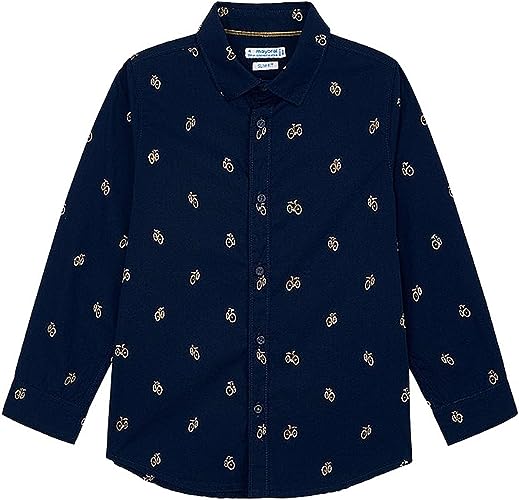 Camisa Ml Estampada Sku 4141 Color 33 Azul