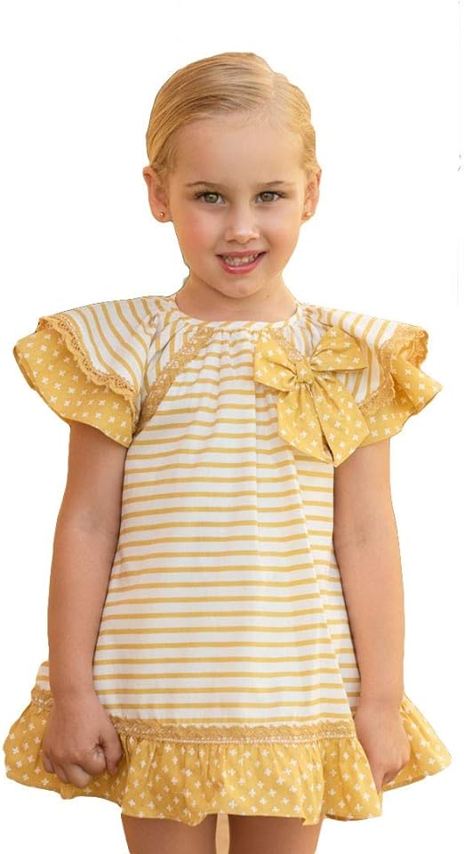 Vestido Rayas Dolce Petite Sku 2245 Color 36 Mostaza