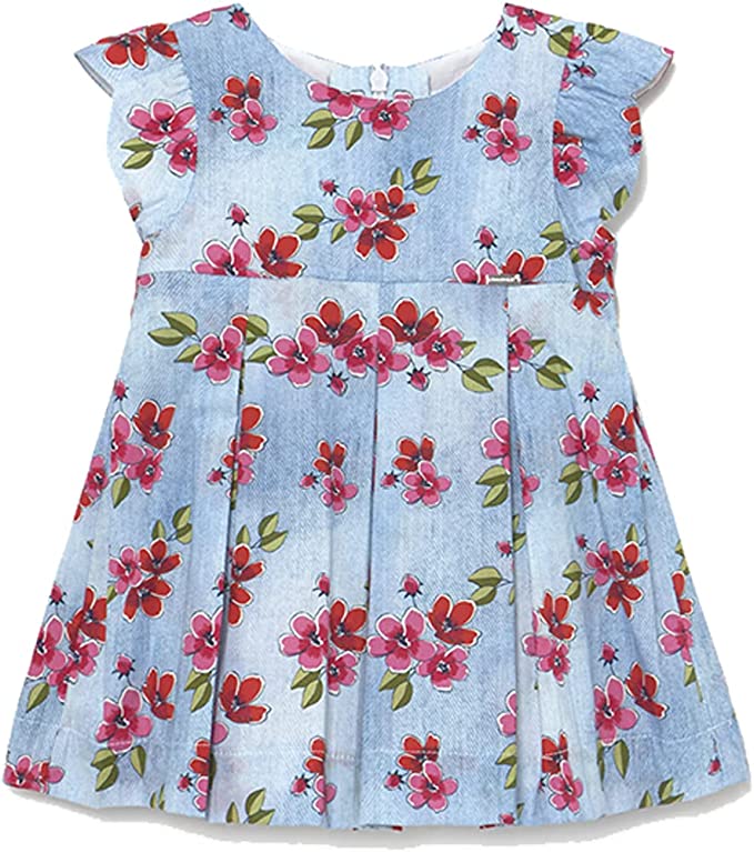 Vestido Popelin Bebe Niña  SKU 1988 Color Amapola
