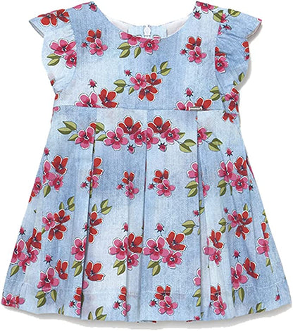 Vestido Popelin Bebe Niña  SKU 1988 Color Amapola