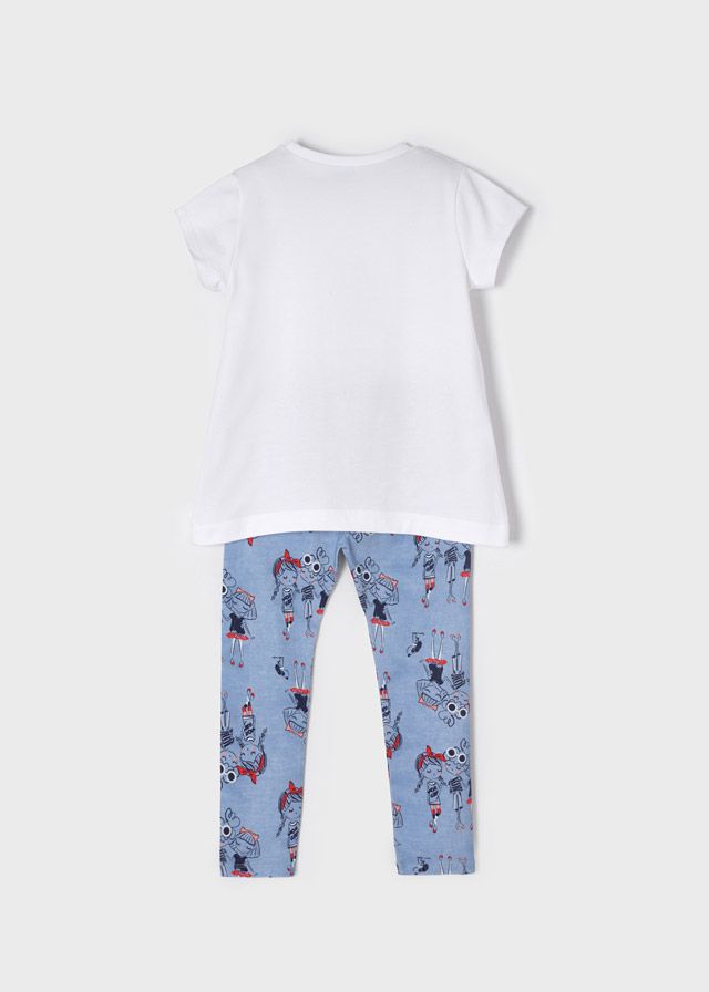 Conjunto Blusa ,Leggins Sku 3765 Color 32 Blanco