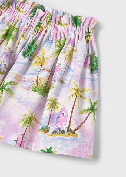Conjunto 2 Piezas Falda Estampada Y Blusa Sku 3955 Color 25 Malva