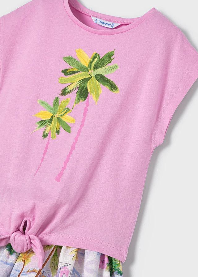 Conjunto 2 Piezas Falda Estampada Y Blusa Sku 3955 Color 25 Malva