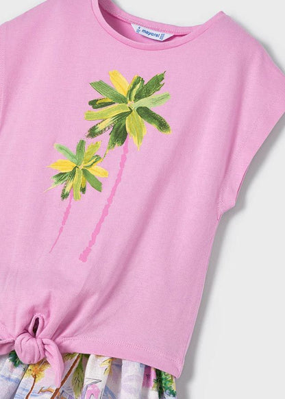 Conjunto 2 Piezas Falda Estampada Y Blusa Sku 3955 Color 25 Malva