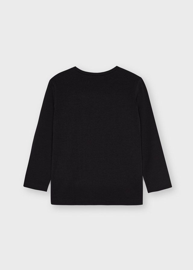 Camiseta Niña Manga larga  SKU 4014 Color Negro
