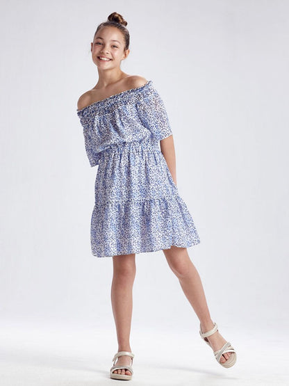 Vestido Gasa Leopardo Sku 6932 Color Noche