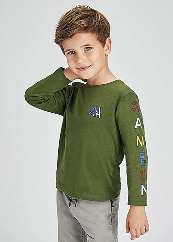 Camisa M/L para niño MAYORAL Ref 4075/66 Verde Caza