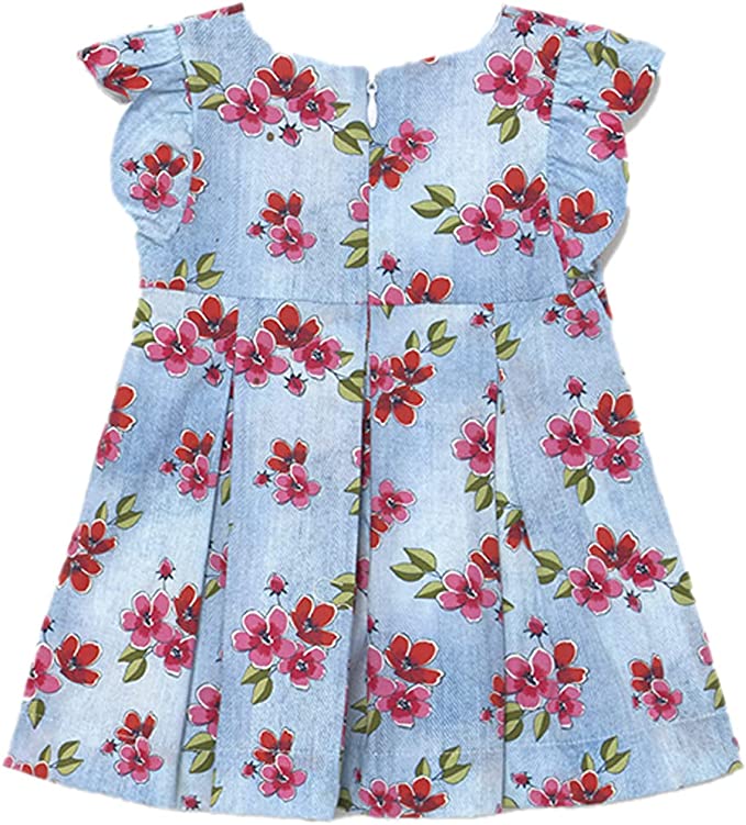 Vestido Popelin Bebe Niña  SKU 1988 Color Amapola