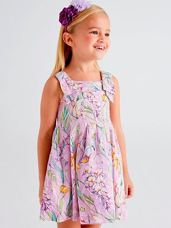 Vestido Lino Estampado Sku 3912 Color 27 Lila