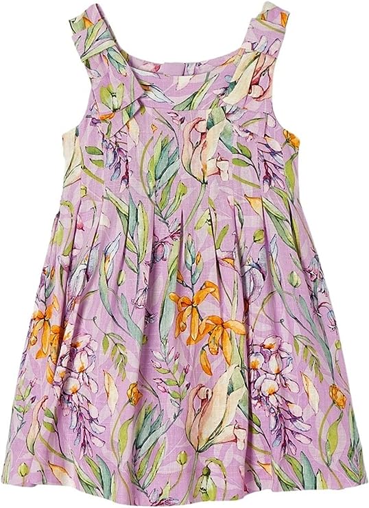 Vestido Lino Estampado Sku 3912 Color 27 Lila