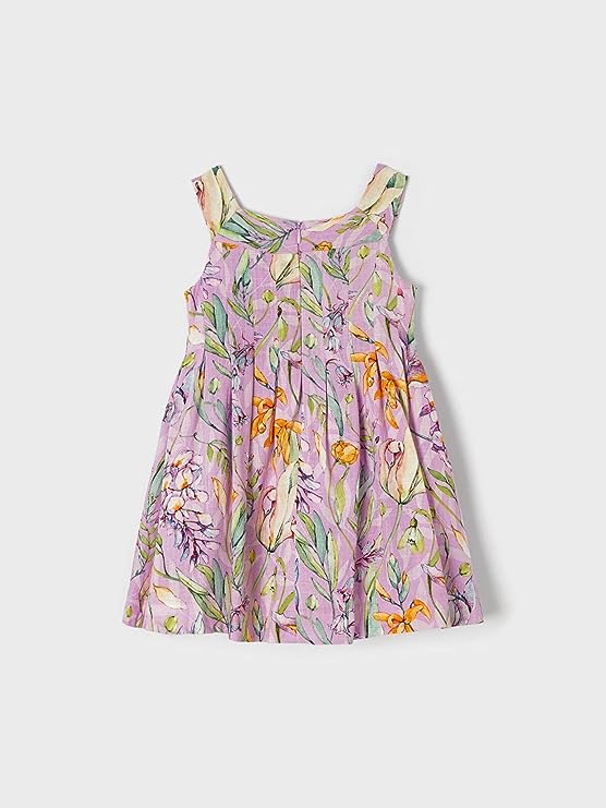 Vestido Lino Estampado Sku 3912 Color 27 Lila