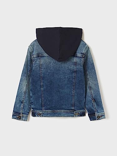 Cazadora Denim Capucha Sku 6406 Color Medio