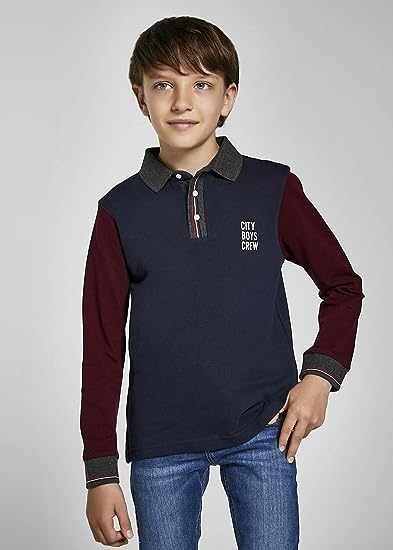 Camiseta Polo Combinado Manga Larga para chico NUKUTAVAKE Ref. 7147/79 Marino
