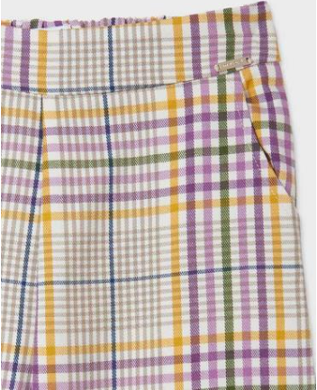 Pantalón Cropped Cuadros SKU 7564 Color 23 Lila
