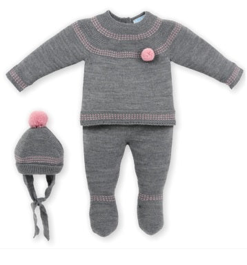 Conjunto 3 pz para bebé MAC ILUSION MODELO 7805 Color 4554 Som/Oro