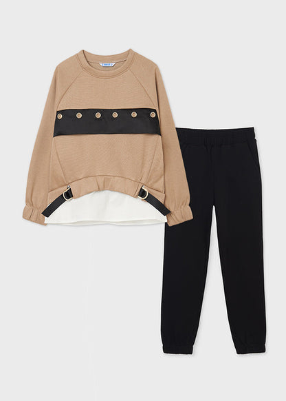 Chandal Felpa Conjunto 2 Pz SKU 7817 Color Camel