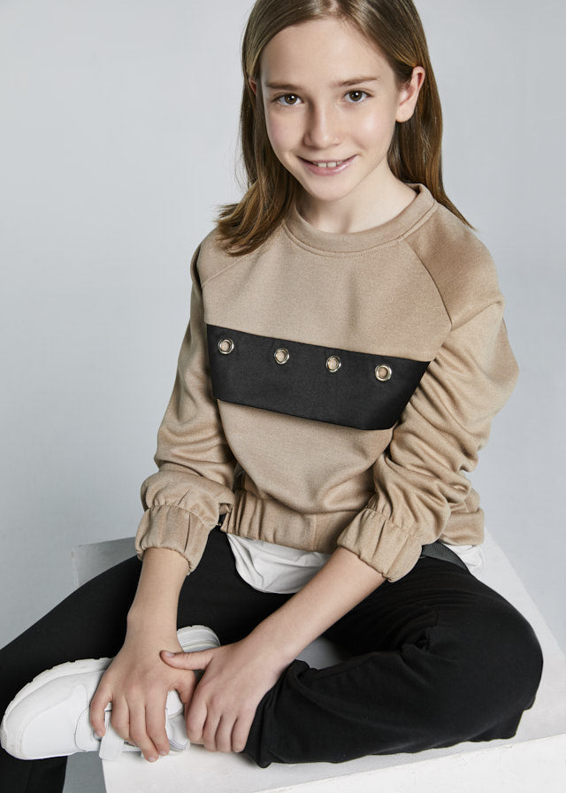 Chandal Felpa Conjunto 2 Pz SKU 7817 Color Camel