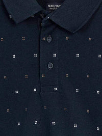 Polo Estampado Manga Larga Sku 7122 Color Deep blue