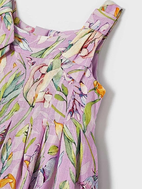 Vestido Lino Estampado Sku 3912 Color 27 Lila