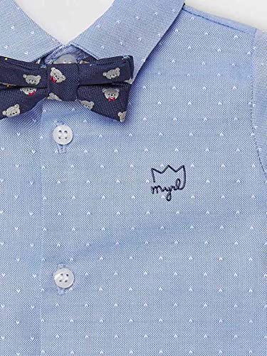 Camisa y Moño para bebé niño Conjunto 2 Pz MAYORAL Ref. 10/2119/32 Celeste
