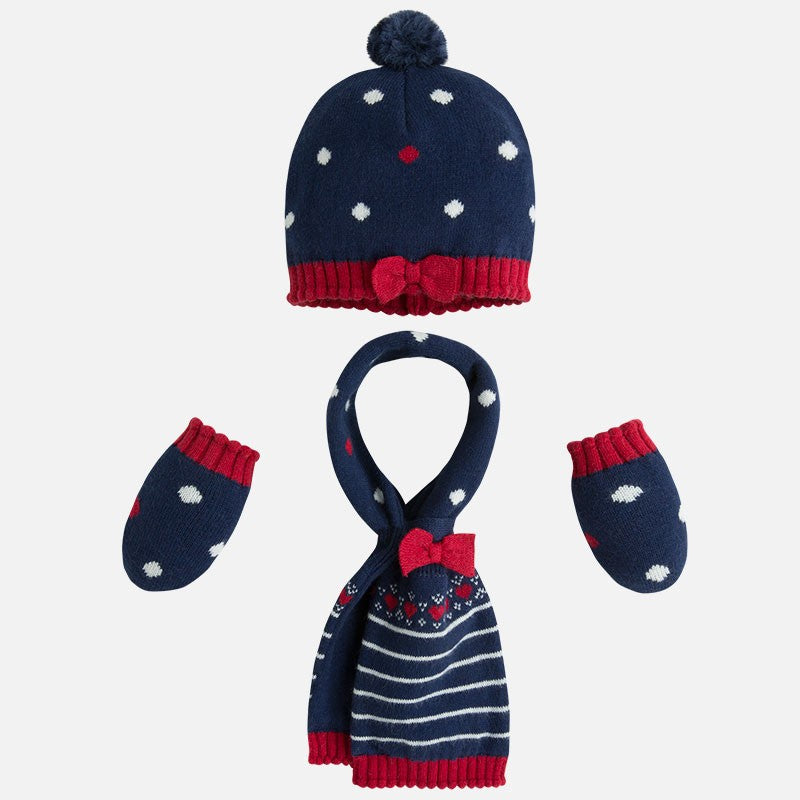 Conjunto Gorro Bufanda Guantes Bebe MAYORAL SKU 9339 Color Marino