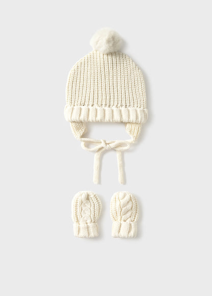 Conj. gorro manoplas tricot