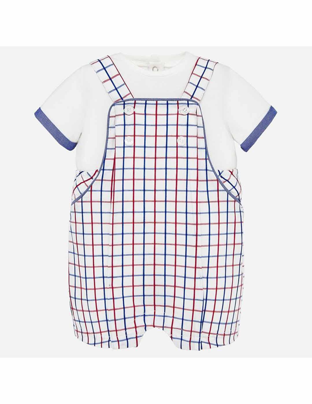 Conjunto 2 Pz Peto Y Camiseta para bebe MAYORAL Ref 1664/Crd-Cuadros