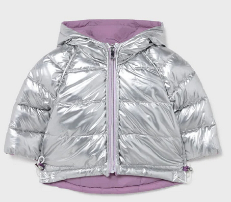 Chaqueton Reversible para niña MAYORAL Ref 2441/22 Plata