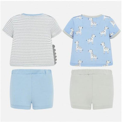 Conjunto 4 Pz  Camisas y Pantalon para bebe MAYORAL Ref 1668 /Cielo