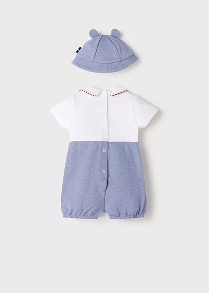 Peto Punto Con Gorro Recién Nacido Niño MAYORAL Ref 1635-59 Cielo