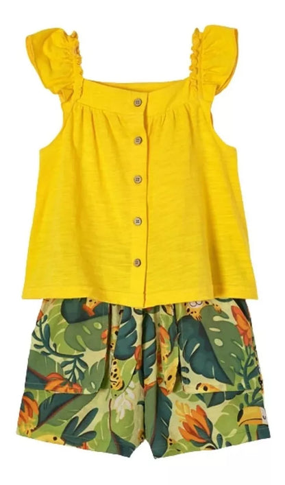 Conjunto 2 Piezas Blusa Short Sku 3281 Color 36 Banana