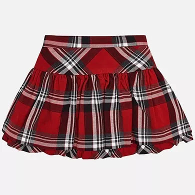 Falda Plisado Cuadros Sku 4914 Color Rojo
