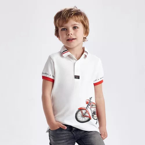 Camisa Polo MAYORAL Sku 3108 Color 81 Blanco