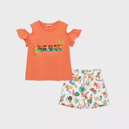 Conjunto 2 Pz para chica Camiseta Sin Mangas MAYORAL Ref. 21/6282/67 Nectarina