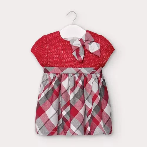 Vestido Punto Jaquard Sku 2952 Color Carmin