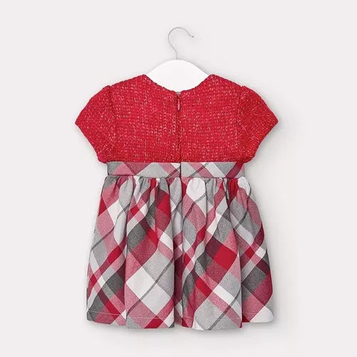 Vestido Punto Jaquard Sku 2952 Color Carmin
