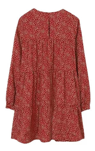 Vestido Estampado Chica Sku 7922 Color 73 rojo