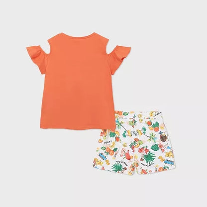 Conjunto 2 Pz para chica Camiseta Sin Mangas MAYORAL Ref. 21/6282/67 Nectarina