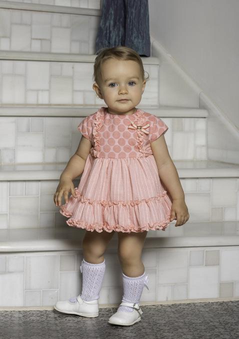 Vestido para bebe niña DOLCE PETIT Ref. 25/2105/VB 61 Pale Blush