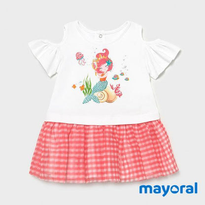 Vestido Combinado Tul MAYORAL SKU 1993 Color flamingo