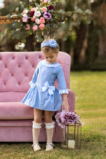 Vestido para chica DOLCE PETIT Ref. 2210/V Azul Cielo