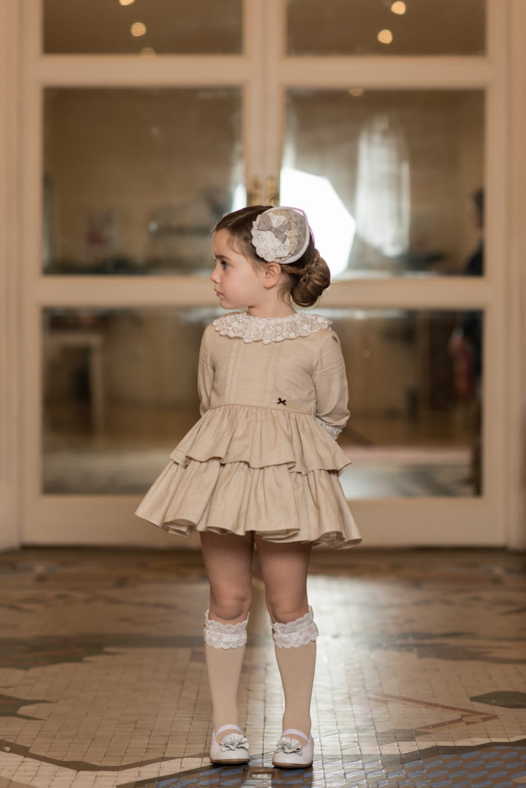 Vestido para chica DOLCE PETIT Ref. 24/2204/V 95 Champagne
