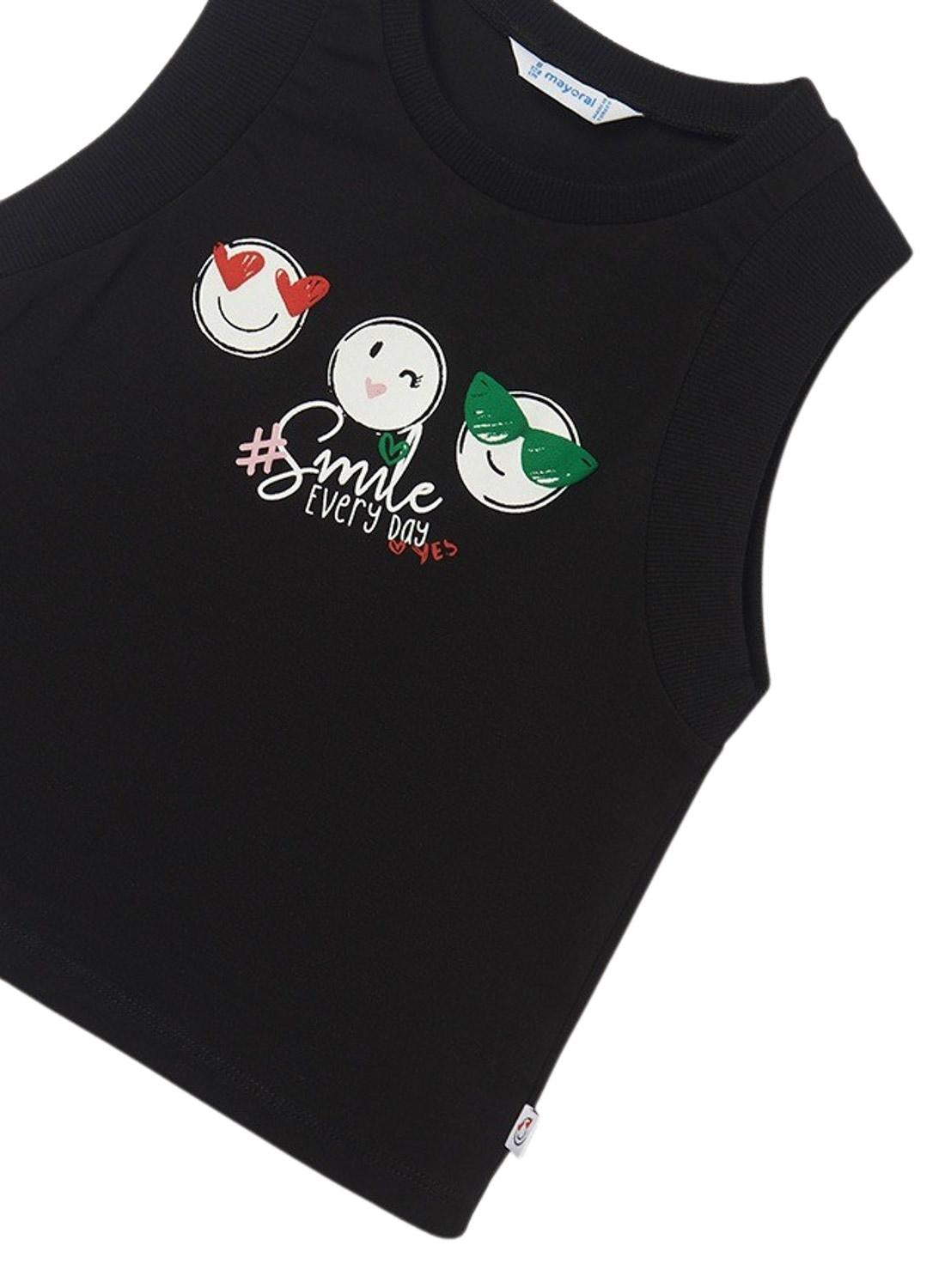 Camiseta Tirantes Grafica Mayoral Sku 6062 Color 59 Negro