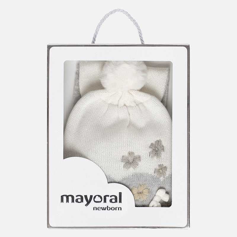 Conjunto Gorro Bufanda Guantes Bebe MAYORAL SKU 9901 Color 95 Crudo