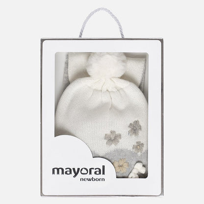 Conjunto Gorro Bufanda Guantes Bebe MAYORAL SKU 9901 Color 95 Crudo