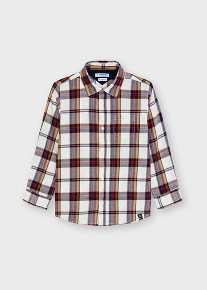 Camisa De Vestir Cuadros Sku 4169 Color 64 Nata
