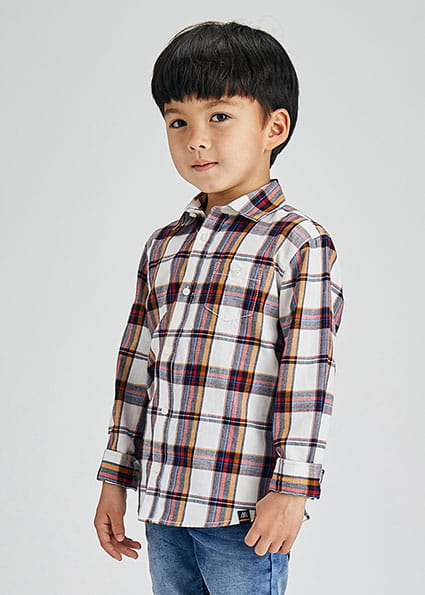 Camisa De Vestir Cuadros Sku 4169 Color 64 Nata