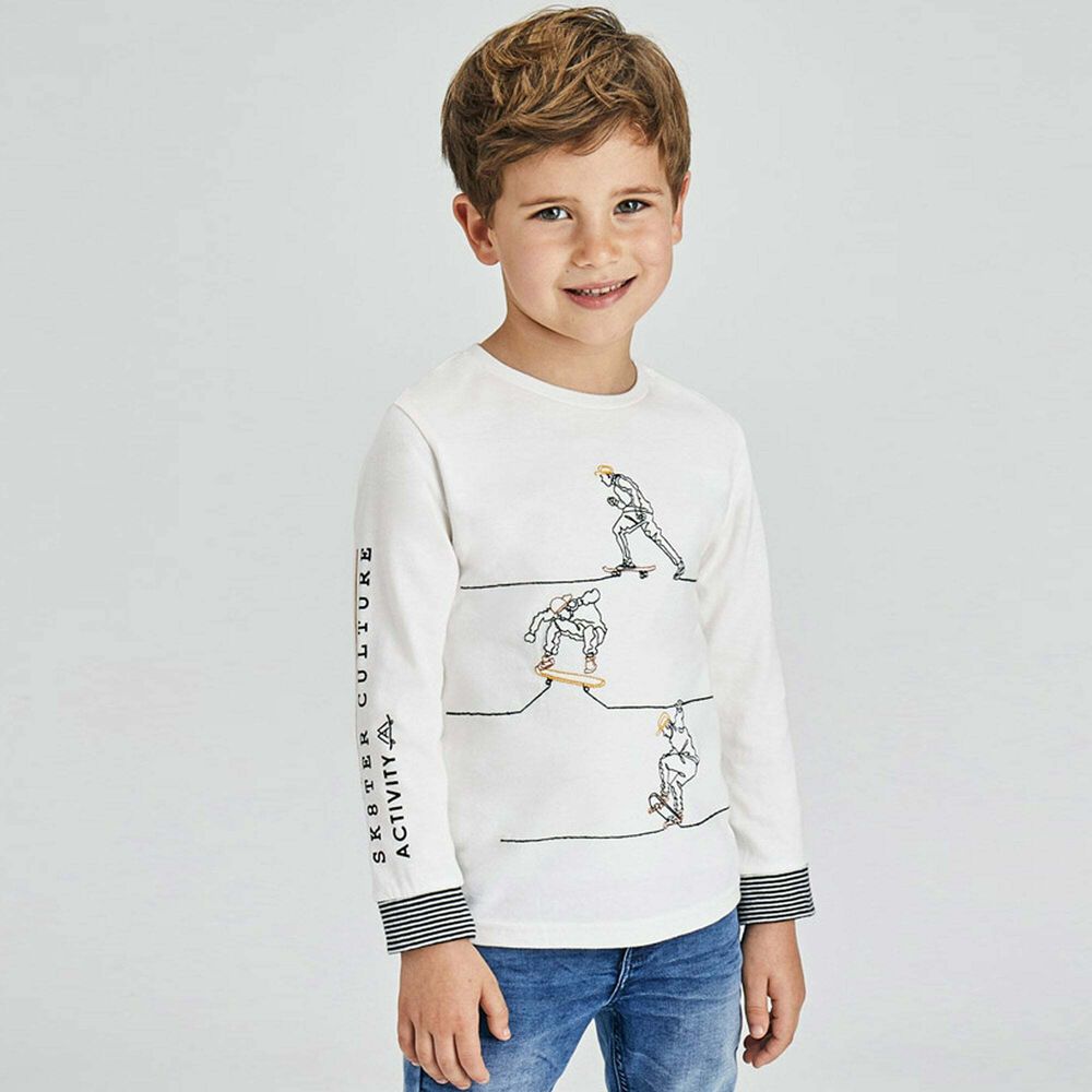 Camisa M/L para niño MAYORAL Ref 4072/51 Nata