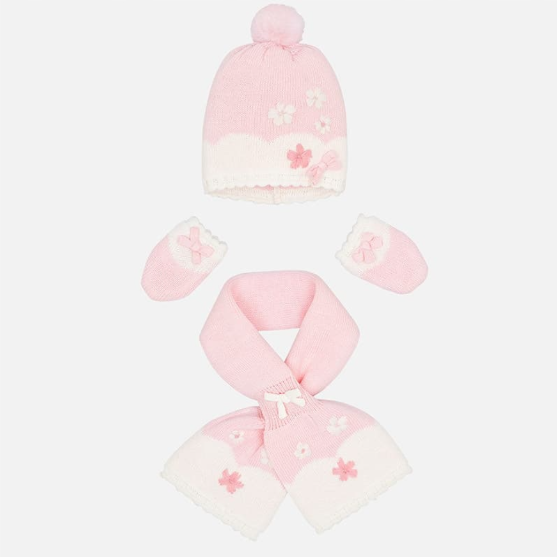 Conjunto de gorro bufanda y guantes para bebé MAYORAL Ref. 9901/96 Quarzo